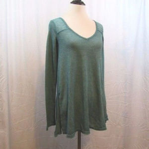 Aeropostale Green Long Sleeve V Neck Thin Top XS